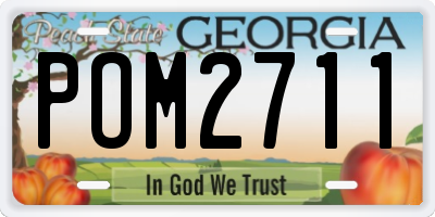 GA license plate POM2711