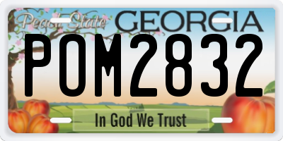 GA license plate POM2832