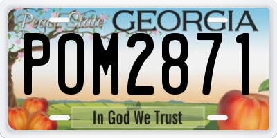 GA license plate POM2871