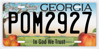 GA license plate POM2927