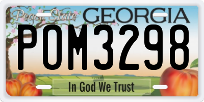 GA license plate POM3298