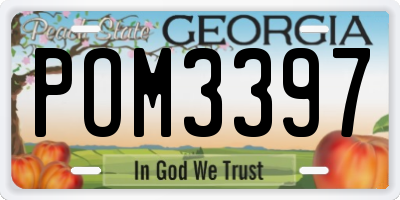 GA license plate POM3397