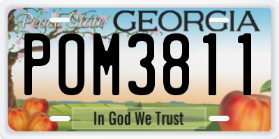 GA license plate POM3811