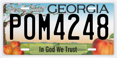 GA license plate POM4248