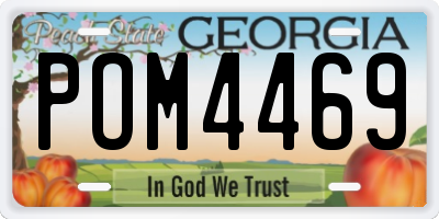 GA license plate POM4469