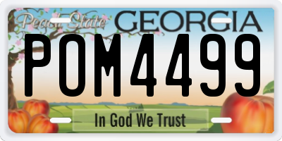 GA license plate POM4499