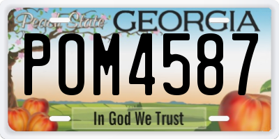 GA license plate POM4587