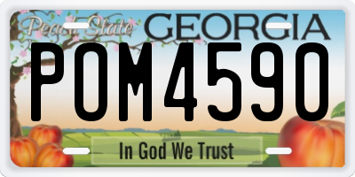GA license plate POM4590