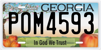 GA license plate POM4593