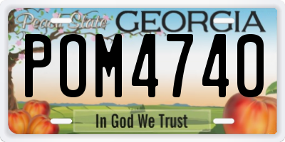 GA license plate POM4740