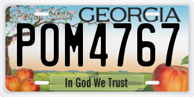 GA license plate POM4767