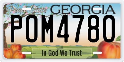 GA license plate POM4780