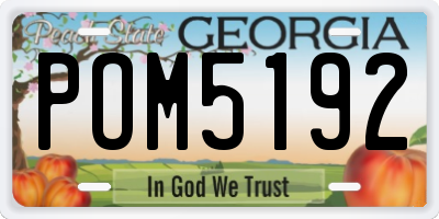 GA license plate POM5192