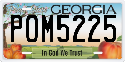 GA license plate POM5225