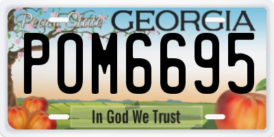 GA license plate POM6695