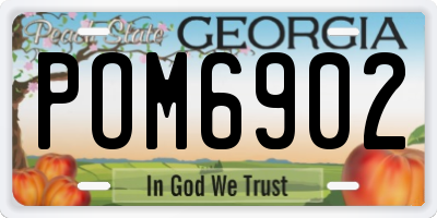 GA license plate POM6902