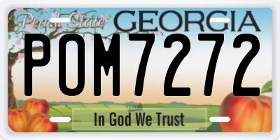 GA license plate POM7272