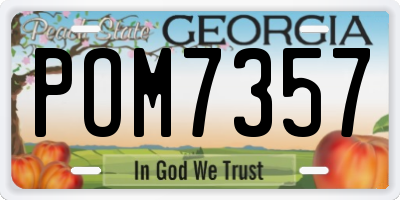 GA license plate POM7357