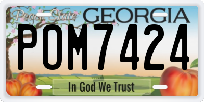 GA license plate POM7424