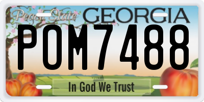 GA license plate POM7488