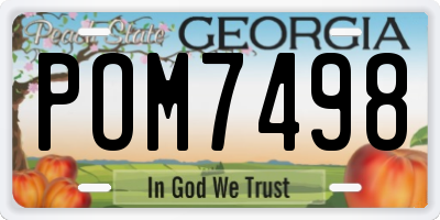 GA license plate POM7498
