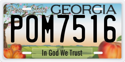 GA license plate POM7516