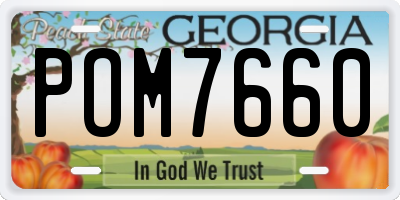 GA license plate POM7660