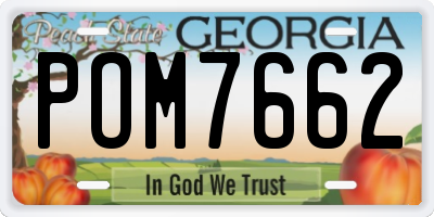 GA license plate POM7662