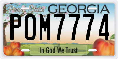 GA license plate POM7774