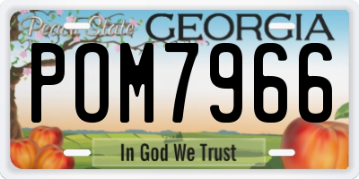 GA license plate POM7966