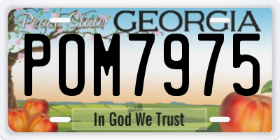 GA license plate POM7975