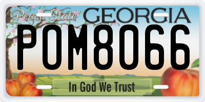 GA license plate POM8066