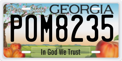 GA license plate POM8235