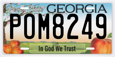 GA license plate POM8249