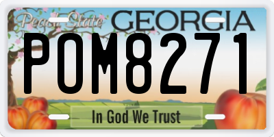 GA license plate POM8271