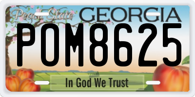 GA license plate POM8625