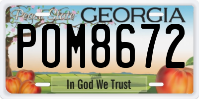 GA license plate POM8672