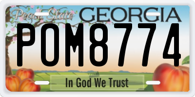 GA license plate POM8774