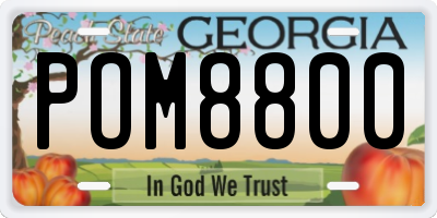 GA license plate POM8800