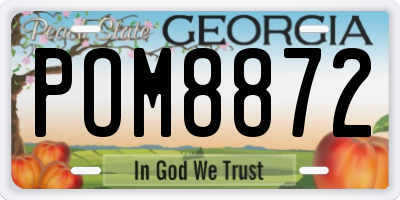 GA license plate POM8872
