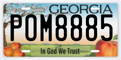 GA license plate POM8885