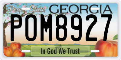 GA license plate POM8927