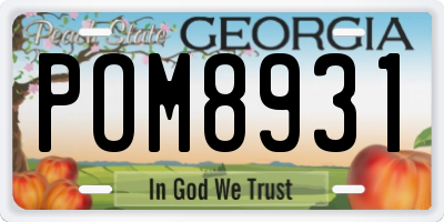 GA license plate POM8931