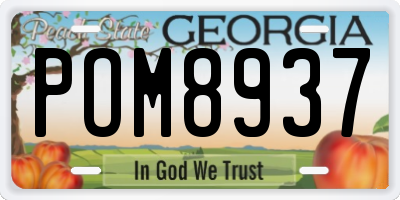 GA license plate POM8937