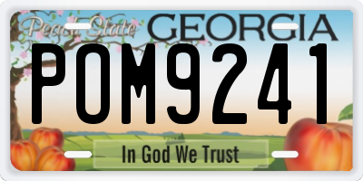 GA license plate POM9241