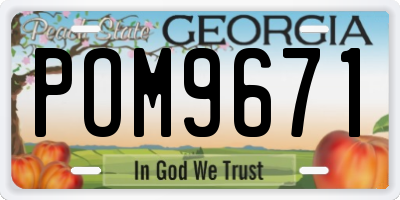 GA license plate POM9671