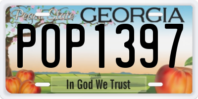 GA license plate POP1397