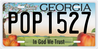 GA license plate POP1527