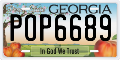 GA license plate POP6689