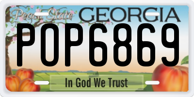 GA license plate POP6869
